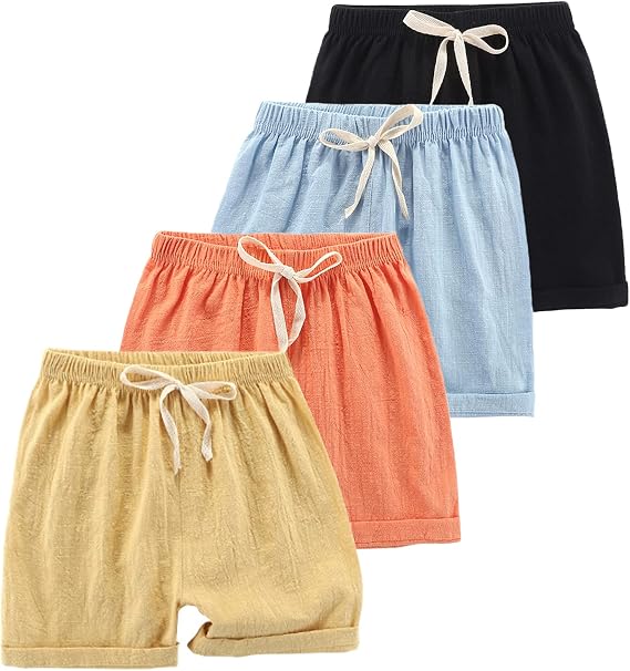Toddler Boys & Girls Shorts – 4-Pack