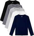 Boys Long Sleeve Cotton Shirts – 5-Pack