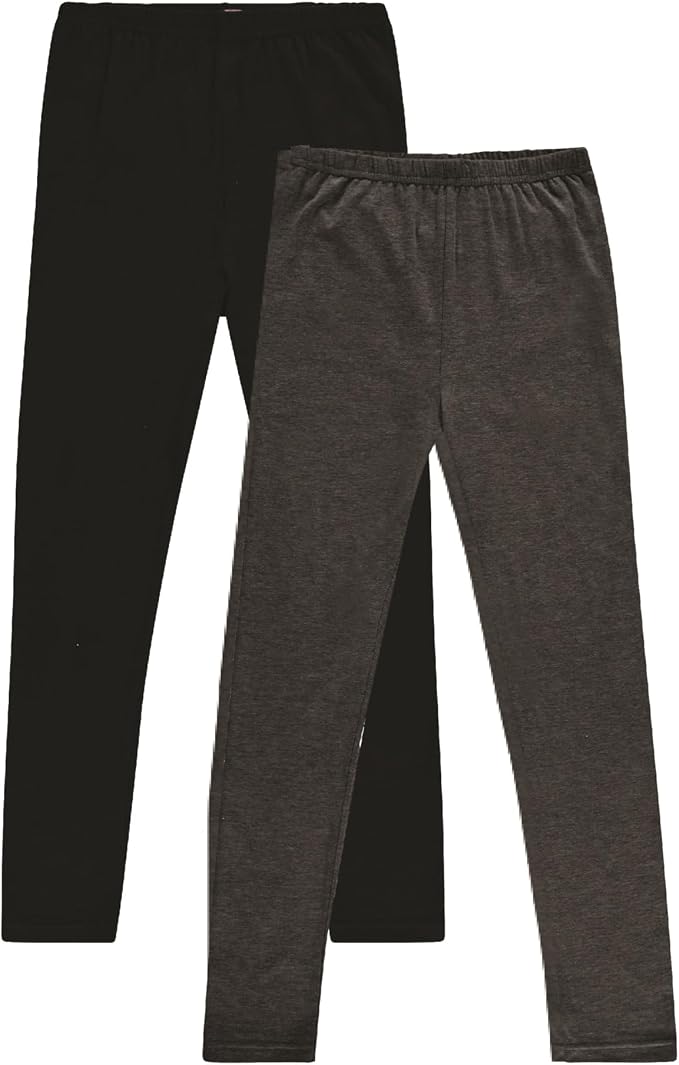 Toddler & Girls Cotton Spandex Leggings – 5-Pack