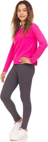 Toddler & Girls Cotton Spandex Leggings – 5-Pack