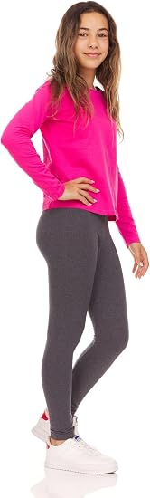 Toddler & Girls Cotton Spandex Leggings – 5-Pack