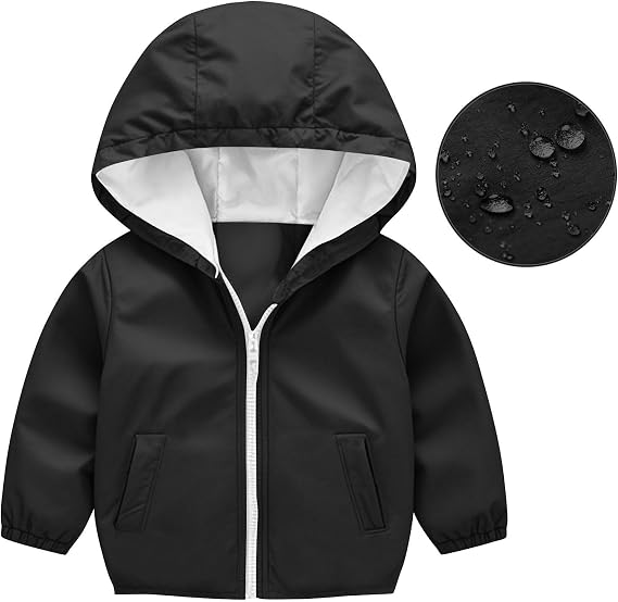 Toddler Lightweight Hooded Windbreaker Jacket