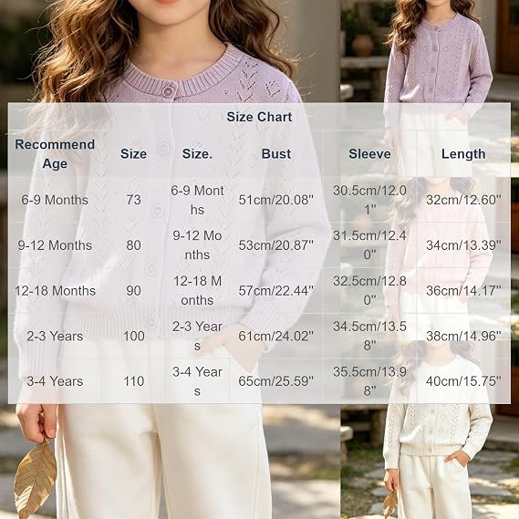 Girls Lightweight Knit Cardigan Sweater