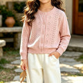 Girls Lightweight Knit Cardigan Sweater
