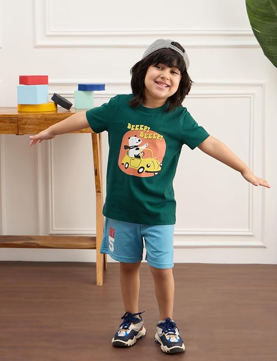 Boys 100% Cotton Graphic T-Shirt