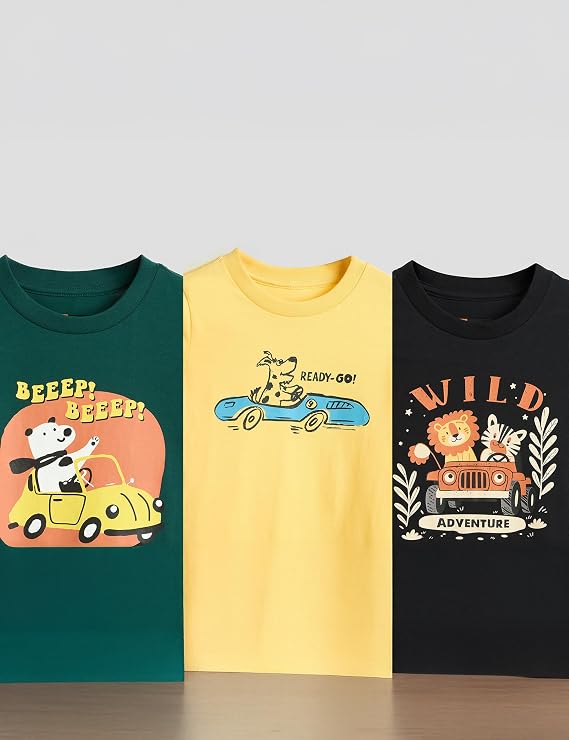 Boys 100% Cotton Graphic T-Shirt